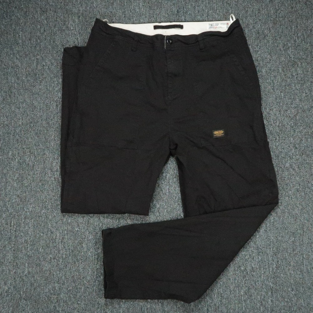 Madepants Pants Men 38x32 Black Trouser Straight Chino Stretch Originals Utility